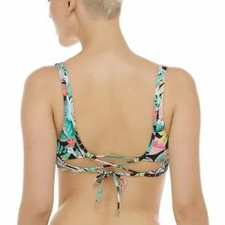 Eidon Swimwear Hot Tropics Miley Black Plunge Bikini Top 35-202170