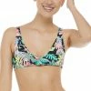 Eidon Swimwear Hot Tropics Miley Black Plunge Bikini Top 35-202170
