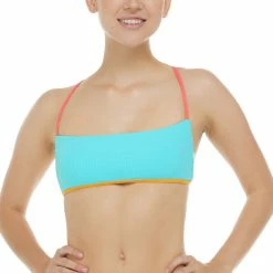 Eidon Swimwear Jundi Rose Exuma Crop Bikini Top 35-204109