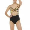 Eidon Swimwear Love Story Paris Black Cutout One Piece 35-19863