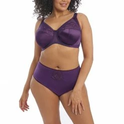 Elomi Cate Plum High Waisted Brief Panty 4036 Bra & Panty Sets