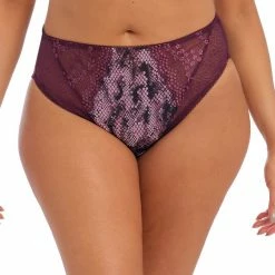 Bra & Panty Sets Elomi Lucie Mambo Pink & Red Snake Print High Leg Brief Panty 4496
