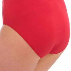 Elomi Smooth Haute Red Full Plus Size Brief Panty 4565