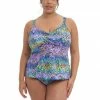 Elomi Swimwear Electric Savannah Zebra Wireless Tankini Top 800761