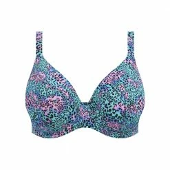 Elomi Swimwear Electric Savannah Leopard Plunge Bikini Top 800702