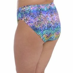 Elomi Swimwear Electric Savannah Zebra Mid Rise Bikini Bottom 800772