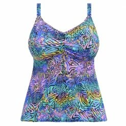 Elomi Swimwear Electric Savannah Zebra Wireless Tankini Top 800761