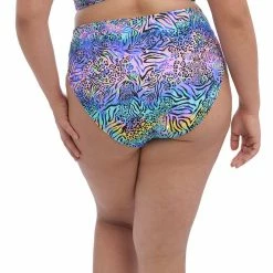 Elomi Swimwear Electric Savannah Zebra Mid Rise Bikini Bottom 800772