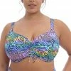 Elomi Swimwear Electric Savannah Zebra Adjustabe Crop Bikini Top 800706