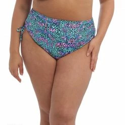 Elomi Swimwear Electric Savannah Leopard Adjustable High Waist Bikini Bottom 800773