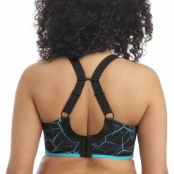 Elomi Energise Blue Lightning Print Sports Bra 8042