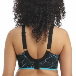 Elomi Energise Blue Lightning Print Sports Bra 8042