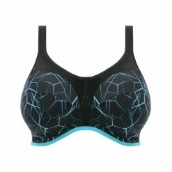 Elomi Energise Blue Lightning Print Sports Bra 8042
