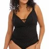 Elomi Swimwear Bazaruto Black Wireless Plunge One Piece 800643