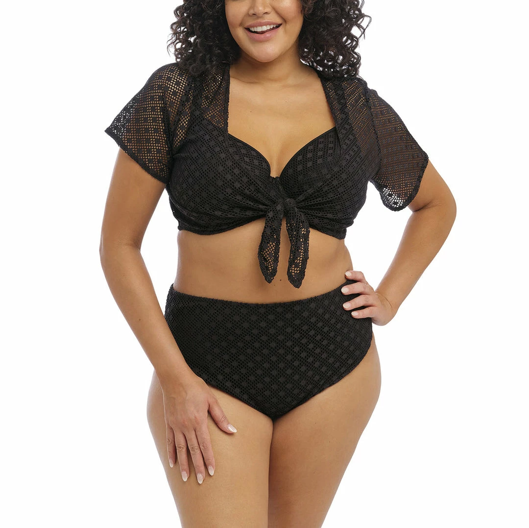 Elomi Swimwear Bazaruto Black Crochet Beach Top Cover Up 800696 5 Elomi Swimwear Bazaruto Black Crochet Beach Top Cover Up 800696