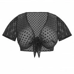 Elomi Swimwear Bazaruto Black Crochet Beach Top Cover Up 800696 11 Elomi Swimwear Bazaruto Black Crochet Beach Top Cover Up 800696