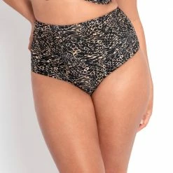 Curvy Kate Swimwear Eclipso Print Mix Reversible High Waist Bikini Bottom 022508