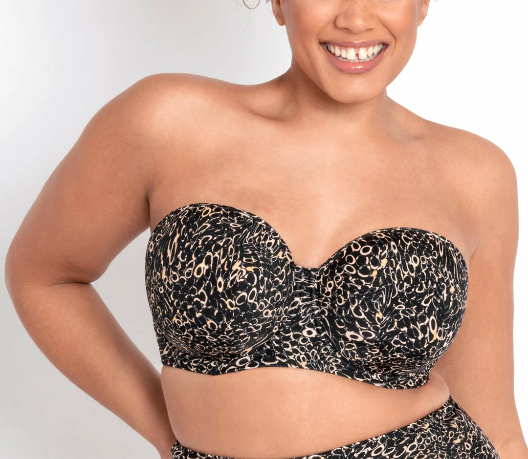 Curvy Kate Swimwear Eclipso Print Mix Bandeau Bikini Top 022307 3 Curvy Kate Swimwear Eclipso Print Mix Bandeau Bikini Top 022307
