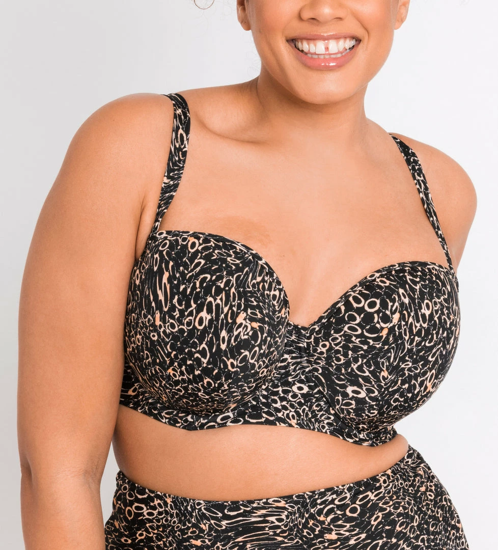 Curvy Kate Swimwear Eclipso Print Mix Bandeau Bikini Top 022307 4 Curvy Kate Swimwear Eclipso Print Mix Bandeau Bikini Top 022307