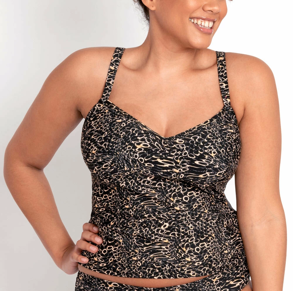 Curvy Kate Swimwear Eclipso Print Mix Tankini Top 022407 3 Curvy Kate Swimwear Eclipso Print Mix Tankini Top 022407