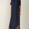 Elan Swimwear Navy Long Dress Cover Up RG9050
