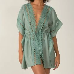 Elan Swimwear Vivi Assorted Colors Midi Tie Cover Up VCL025