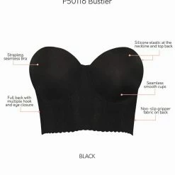 Parfait Elissa Black Contour Longline Bustier Bra P50116 10 Parfait Elissa Black Contour Longline Bustier Bra P50116