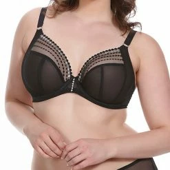 Elomi Matilda Black Unlined Plunge Bra 8900 Bras