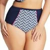 Elomi Swimwear Chevron Classic Bikini Bottom 7453 Midnight 2 Elomi Swimwear Chevron Classic Bikini Bottom 7453 Midnight