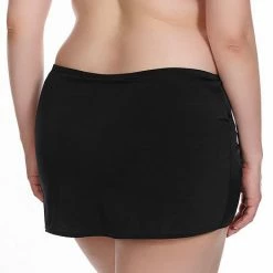 Elomi Swimwear Essentials Black Wrap Skirt Bikini Bottom 7619