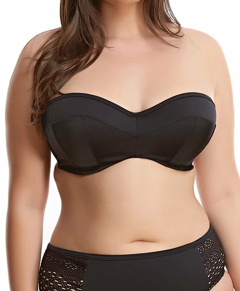 Elomi Swimwear Indie Black Bandeau Bikini Top 7532 3 Elomi Swimwear Indie Black Bandeau Bikini Top 7532