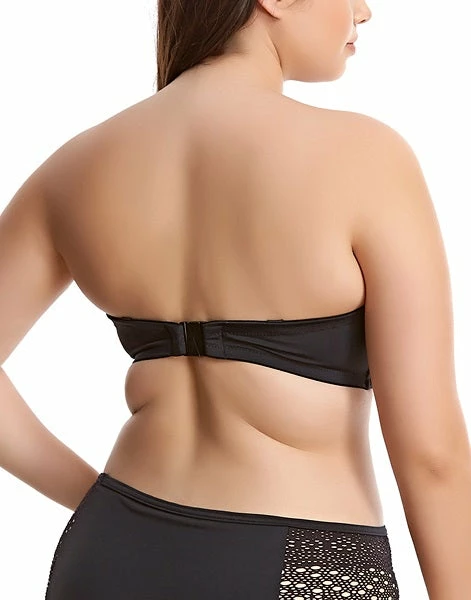 Elomi Swimwear Indie Black Bandeau Bikini Top 7532 4 Elomi Swimwear Indie Black Bandeau Bikini Top 7532