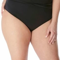 Elomi Swimwear Magnetic Twist Black Mid Rise Bikini Bottom 7196