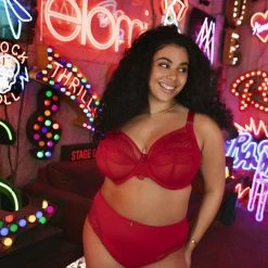 Elomi Priya Haute Red Unlined Plunge Bra 4550 Bras