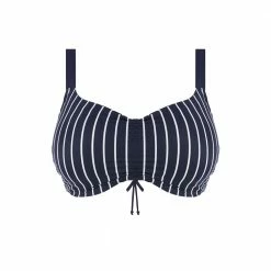 Elomi Swimwear Plain Sailing Midnight Stripe Crop Bikini Top 7276