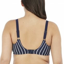 Elomi Swimwear Plain Sailing Midnight Stripe Crop Bikini Top 7276