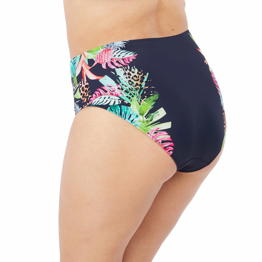 Elomi Swimwear Pina Colada Midnight Mid Rise Bikini Bottom 7264 5 Elomi Swimwear Pina Colada Midnight Mid Rise Bikini Bottom 7264