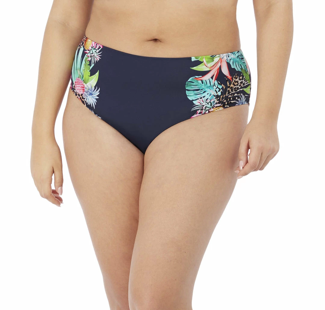 Elomi Swimwear Pina Colada Midnight Mid Rise Bikini Bottom 7264 3 Elomi Swimwear Pina Colada Midnight Mid Rise Bikini Bottom 7264