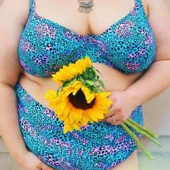 Elomi Swimwear Electric Savannah Leopard Plunge Bikini Top 800702