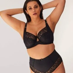 Panache Sculptresse Estel Black High Waist Brief Panty 9684 Bra & Panty Sets