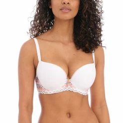 Freya Festival Vibe White Coral Molded Plunge T Shirt Bra 5620 Bras