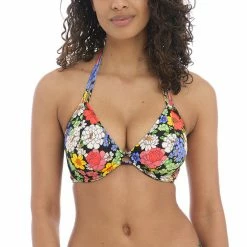 Freya Swimwear Floral Haze Multi Print Halter Bikini Top 202804