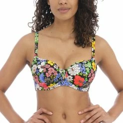 Freya Swimwear Floral Haze Multi Print Sweetheart Padded Bikini Top 202803