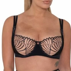 Curvy Kate Scantilly Bras Curvy Kate Fallen Angel Black Unlined Bra ST012100