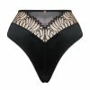 Bra & Panty Sets Curvy Kate Scantilly Fallen Angel Black High Waist Brief Panty 012208
