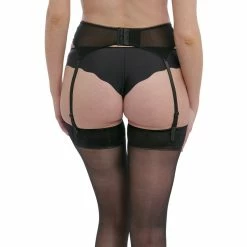 Fantasie Aurelia Black Lace Floral Garter Belt 101091