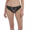 Fantasie Aurelia Black Lace Floral Thong Panty 101070