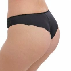 Fantasie Aurelia Black Lace Floral Thong Panty 101070