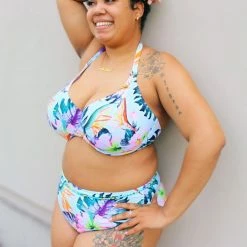 Fantasie Swim Fantasie Paradiso Soft Mint Plunge Halter Bikini Top 501804 11 Fantasie Swim Fantasie Paradiso Soft Mint Plunge Halter Bikini Top 501804