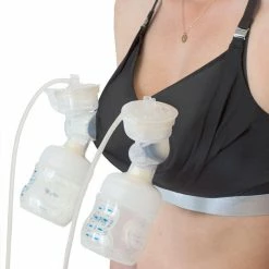 Hot Milk Bras Hotmilk Freedom Black And Silver Pump Nursing Bra